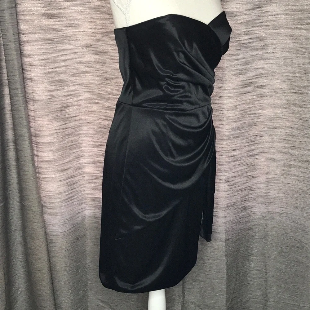 TEEZE ME BLACK MED STRAPLESS DRESS WITH BLING